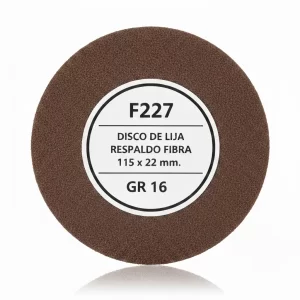 Disco De Lija Respaldo Fibra F227 115x22mm. Gr 16 - Imagen 1