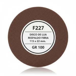 Disco De Lija Respaldo Fibra F227 115x22mm. Gr 100 - Imagen 1