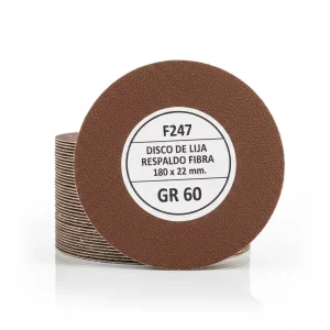 Disco De Lija Respaldo Fibra F247 180x22mm. Gr 60 - Imagen 1
