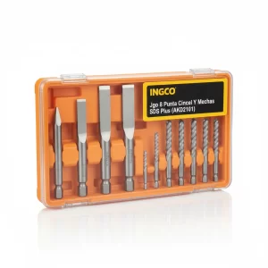 Jgo 8 Punta Cincel Y Mechas Sds Plus (akd2101) Ingco - Imagen 1