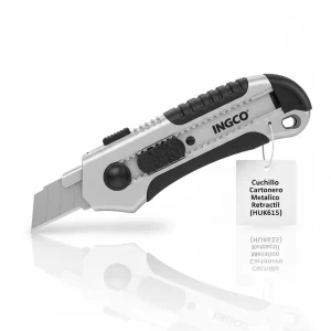 Cuchillo Cartonero Metalico Retractil Ingco (huk615) - Imagen 1