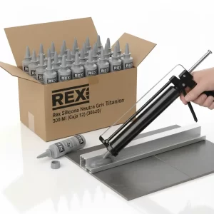 Rex Silicona Neutra Titanio 300ml (30429) (caja 12) - Imagen 1