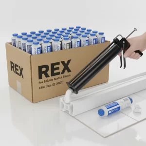 Rex Silicona Acetica Blanca 300ml (caja 12) (30307) - Imagen 1