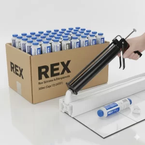 Rex Silicona Acetica Transparente 300ml (caja 12) (30306) - Imagen 1