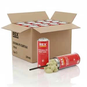 Rex  Espuma Pu Ignifuga Aplic Tarro 750ml (caja 12) (30449) - Imagen 1