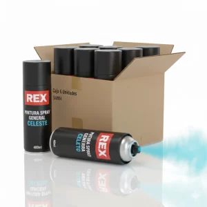 Pintura Spray General Celeste 400ml 6 Uni (60004) Rex - Imagen 1