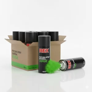 Pintura Spray General Verde 400ml 6 Uni (60017) Rex - Imagen 1
