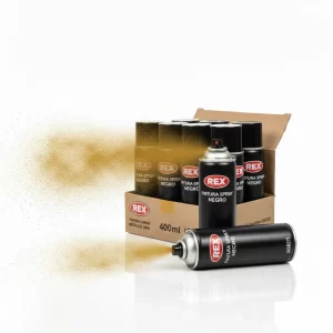 Pintura Spray Metalico Oro 400ml 6 Uni (60024) Rex - Imagen 1