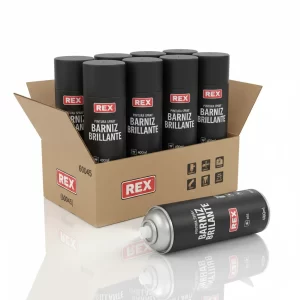 Pintura Spray Barniz Brillante 400ml X 6 (60045) Rex - Imagen 1