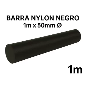 Barra Nylon Negro 1mx50mm. Diam - Imagen 1