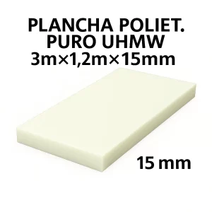 Plancha Poliet Puro Uhmw 3mx1.2mx15mm - Imagen 1