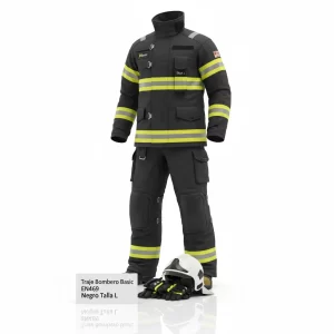 Traje Bombero Basic En469 Negro Talla L - Imagen 1